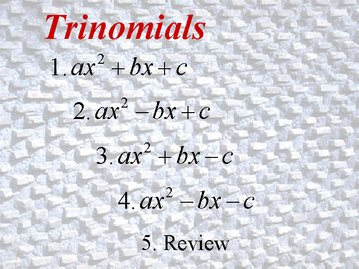 อะไร คือ Trinomial